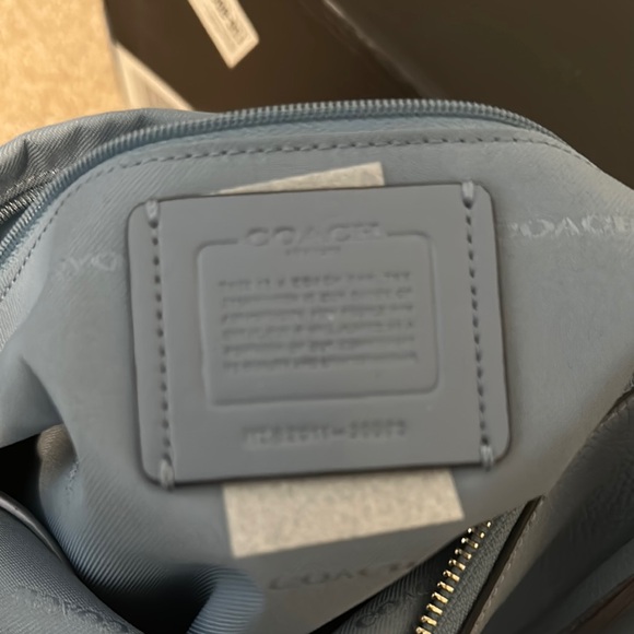 Coach Sky Blue Leather Hobo Bag - Picture 7 of 8